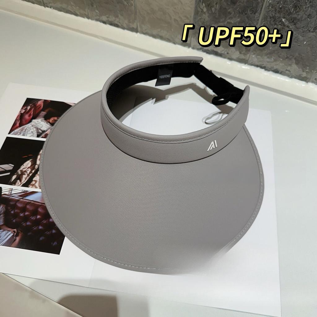 Verão Chapéu de Aba Larga Seda Gelo Chapéu Topo Vazio Feminino Chapéu Portátil Ultravioleta para Exterior Dobrável Chapéu de Proteção Solar