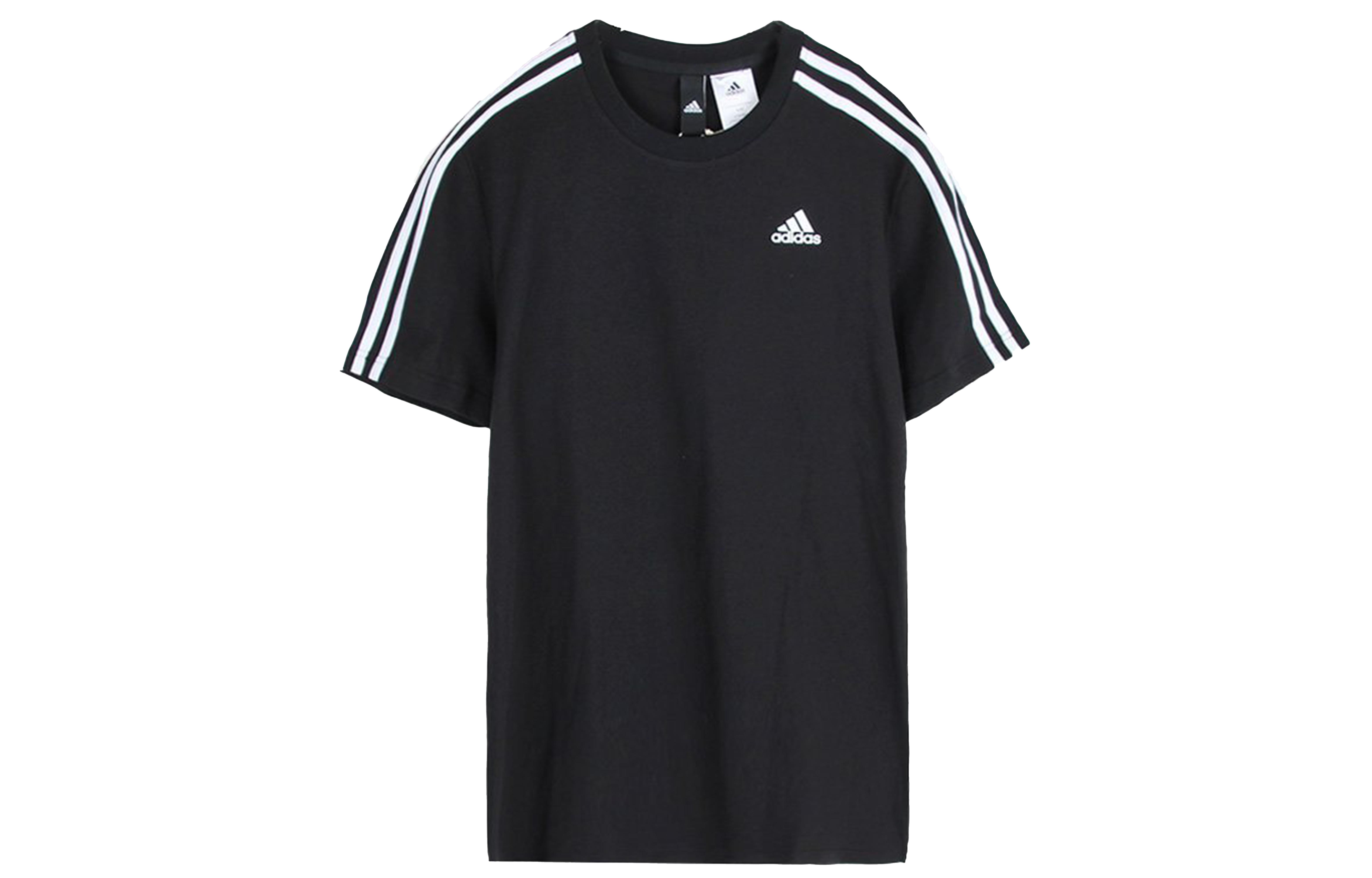 

Adidas T Shirts Men s Black Crew Neck Moderate Straight Fit S98717 M