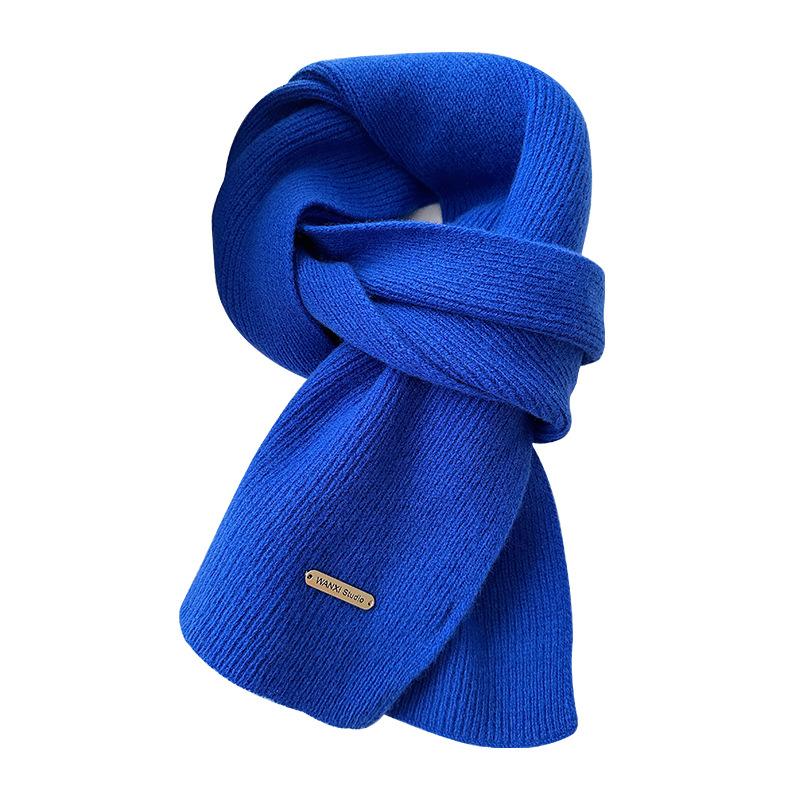 Solid color scarf autumn and winter Korean atmosphere warm color scarf warm simple couple red Christmas scarf