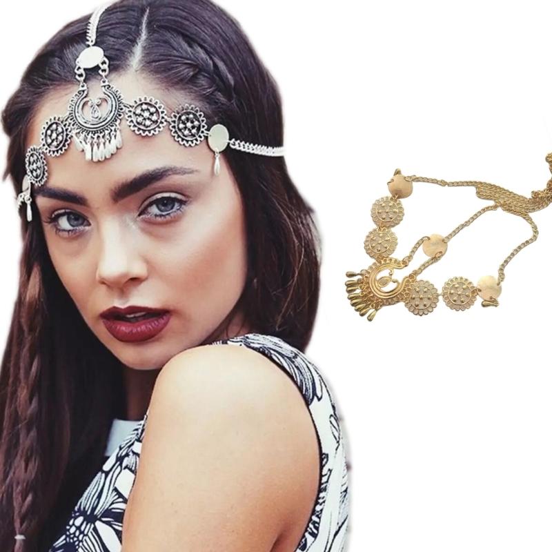 Heads Chain Jewelry Festival Prom Costume Hair Accessories Fashion Headbands Bohemian Headpieces for Bride Flower Girl