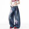 BWKA Star Patch Loose Wide-Leg Jeans