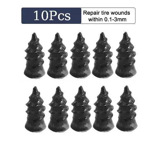 10-40pcs Car Tyre Repair Rubber Nail Set Universal Car Motorcycle Tyre Repair Nails Truck Scooter Bike Tire Puncture Repair Tool
