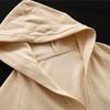 Lässige Einfache Pendler Kapuzen Baumwolljacke Damen Einfarbige Herbst Neue Langarm-Oberteil