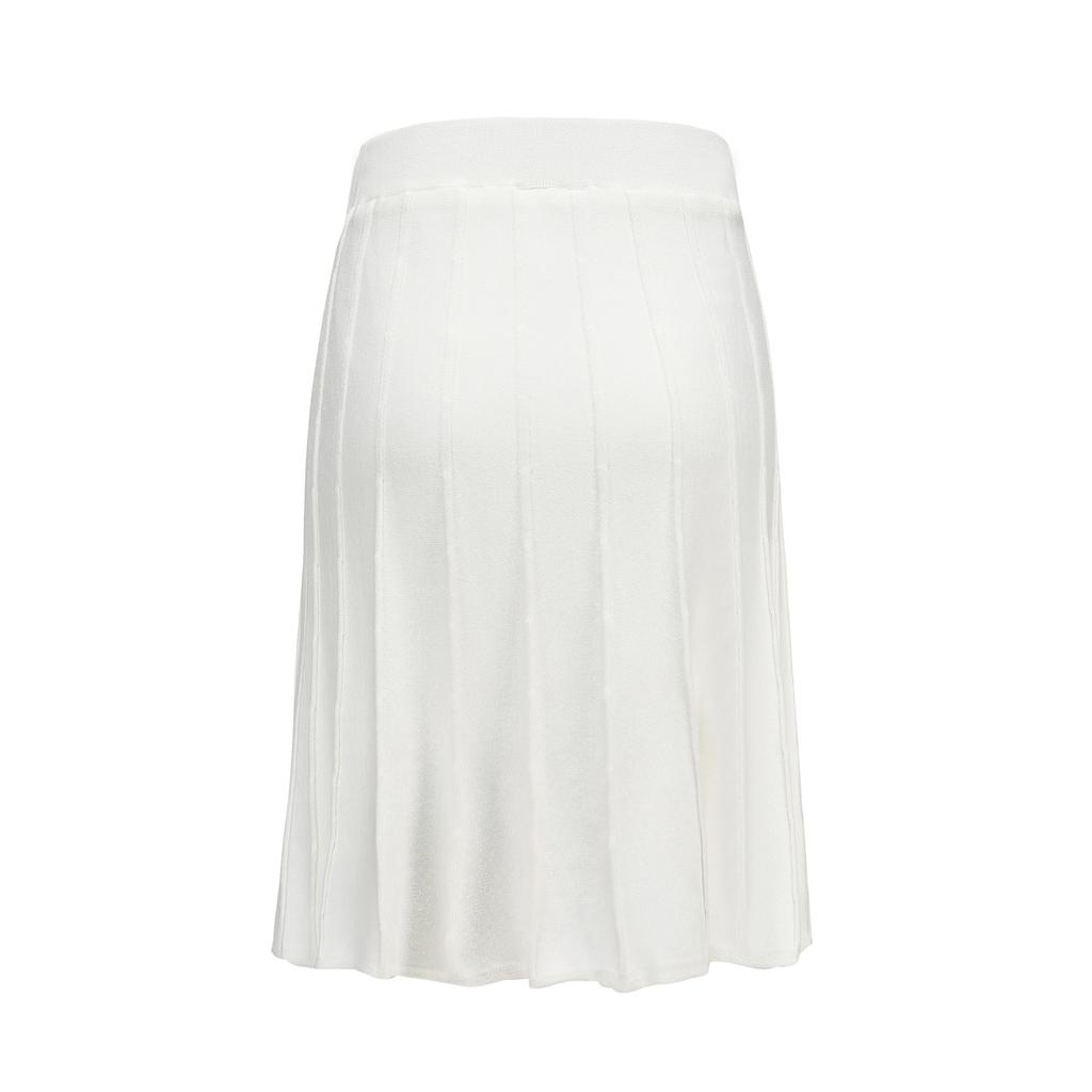 I Parka Knit Pleated Skirt (White)