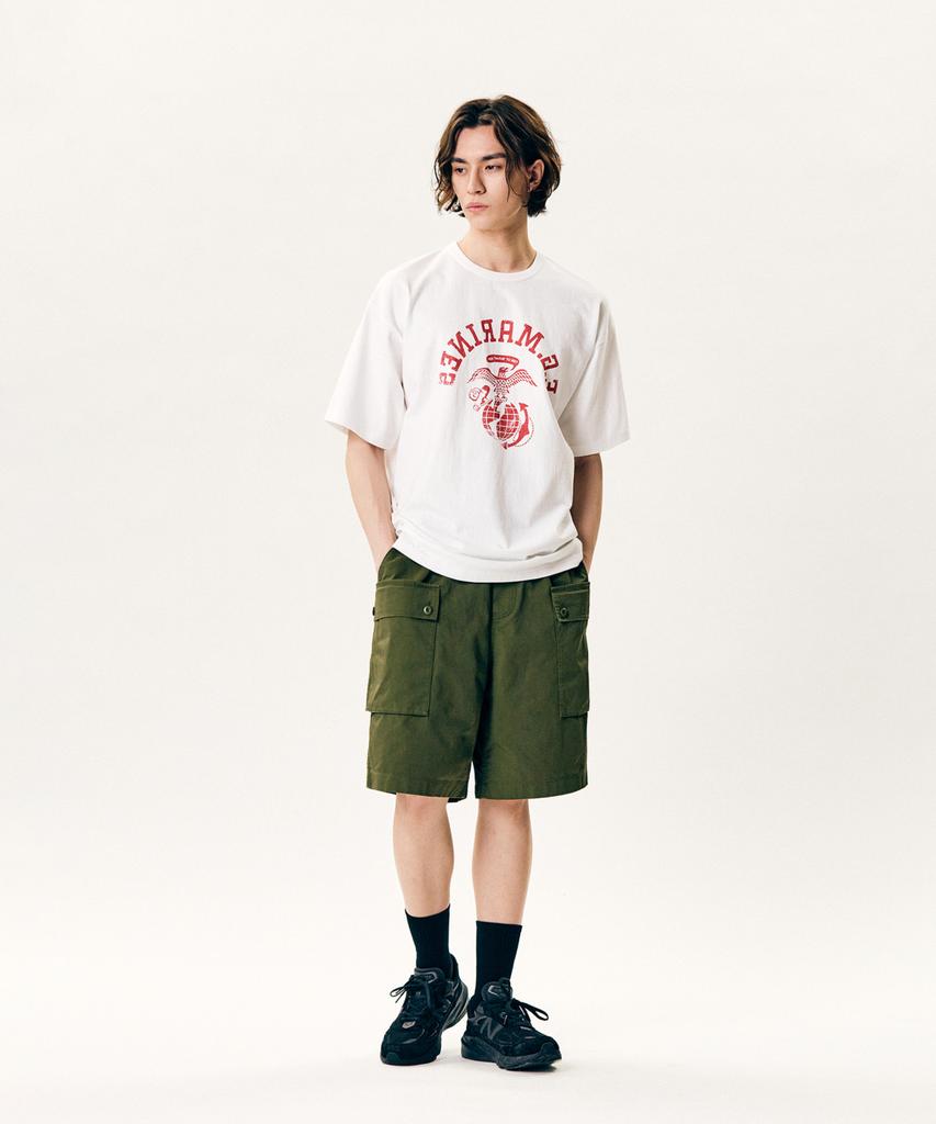 ESPIONAGE Travis Marines Schweres T-Shirt Off White