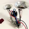Super Loud 150DB Car Electric Dual Trumpet Horns 12V 24V Air Horn Speaker for Car SUV Vehicle Boat Train Motorcycle RV Truck