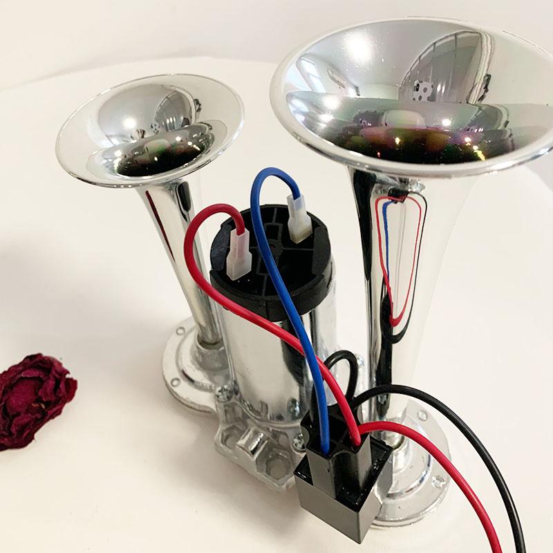 Super Loud 150DB Car Electric Dual Trumpet Horns 12V 24V Air Horn Speaker for Car SUV Vehicle Boat Train Motorcycle RV Truck
