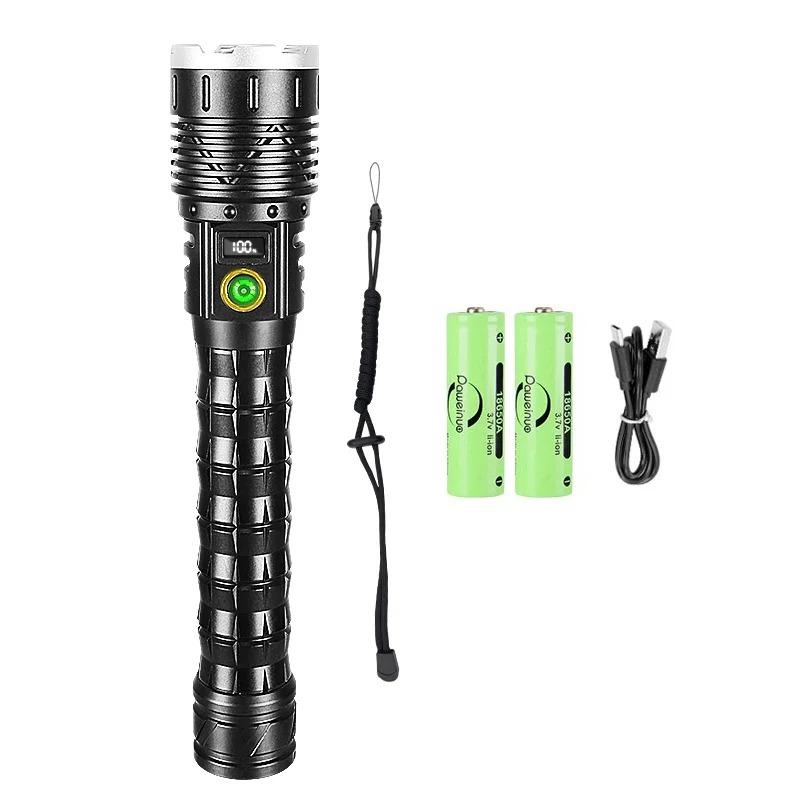 10000mAh Hochleistungs-Taschenlampen 1000000LM Ultra Leistungsstarke Taschenlampe 2*26650 Wiederaufladbare Laterne Taktische Outdoor Camping Taschenlampe