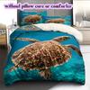 Seawater marine organisms Pattern Bedding,Quilt Set Quilt Cover Pillowcase Home Birthday Gift (1*duvet cover+2*pillowcase,without core)