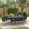 Garden Dining Set 9 pcs Black Poly Rattan