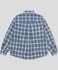 SLOW RECORD HOUSE Seersucker Oversized Check Shirt_Blue