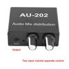 3.5mm Stereo Mixer Independent Volume Control Headphone Mixer  For Headphone