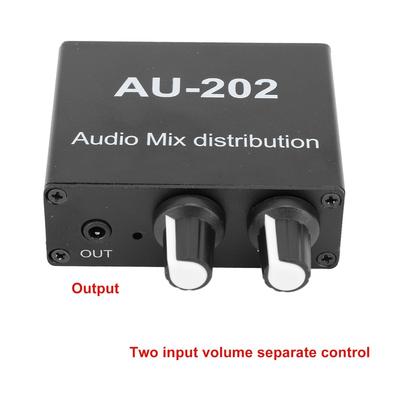 3,5mm Stereo-Mischer 2 Ein 2 Aus Kopfhörer-Mischer Zweikanal Stereo-Mischer Für Kopfhörer