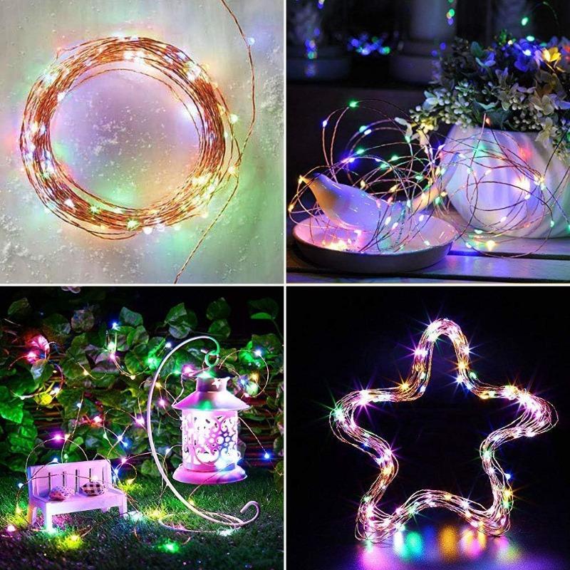 102M/52M/32m/22m/11m/7m Solar LED Light Outdoor Festoon Waterproof Garland String Lights Street Garland for Wedding Party Decor