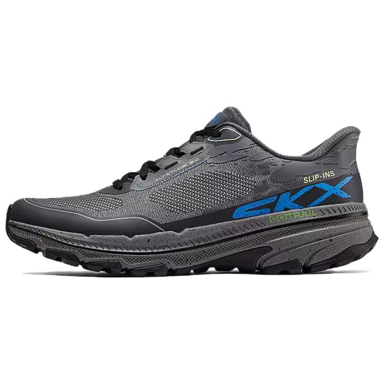 Skechers Herren Go Soft Bequem Langlebig Atmungsaktiv Niedrig geschnitten Laufschuhe Herren Sneaker Schwarz Blau 220761-GRY 41 gray