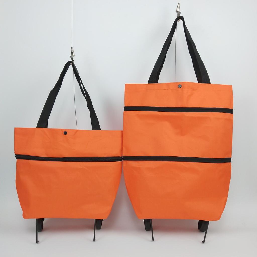 Foldable Wheeled Shopping Trolley Bag: Large Capacity Grocery Handbag