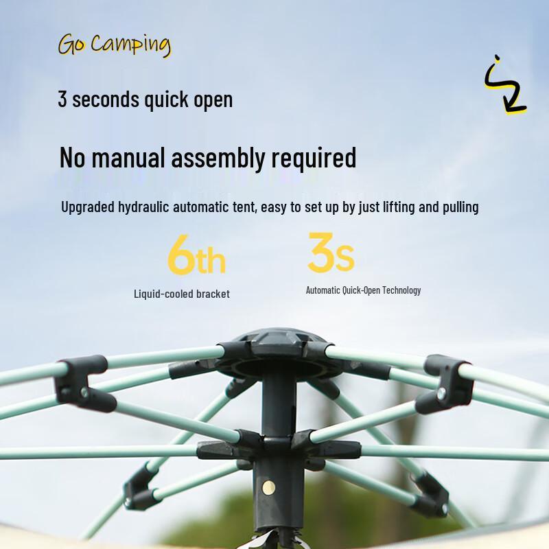 Автоматическая шестиугольная палатка для кемпинга на открытом воздухе