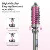 6- In -1 Ceramic Hair Curling Iron Set with Removable Head Curling Design Multi Functional Electric Hair Curler & Straightener