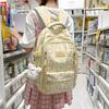 Schoolbag Sea Salt Blue Full of Stars Schoolbag Female Junior High School Backpack Light Leisure Travel College Style Backpack