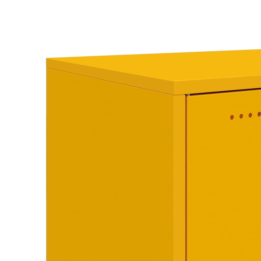 Sideboard Mustard Yellow 100.5 X 39 X 72 Cm Steel