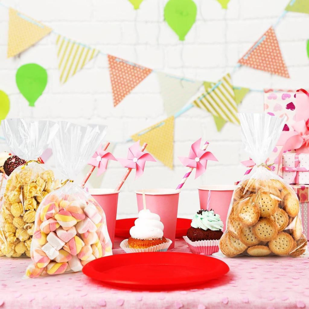 Clear Thickened Glassine Candy & Toast Gift Bags for Parties