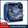 Portable USB Mini Fan 4-inch Three-Speed Fan 360° Rotatable Head for Portable Air Adjustment Home Office Bedroom Fan