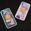 Lustige Sonne Mond Gesicht stoßfeste Handyhülle für iPhone 13 12 11 Pro 7 XS MAX X XR SE20 8 Plus TPU Matte Candy Back Cover