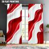 2pc    Window Drapes red Striped Versatile Polyester  Without Electricity Festive Backdrops Use for Holiday Portraits and