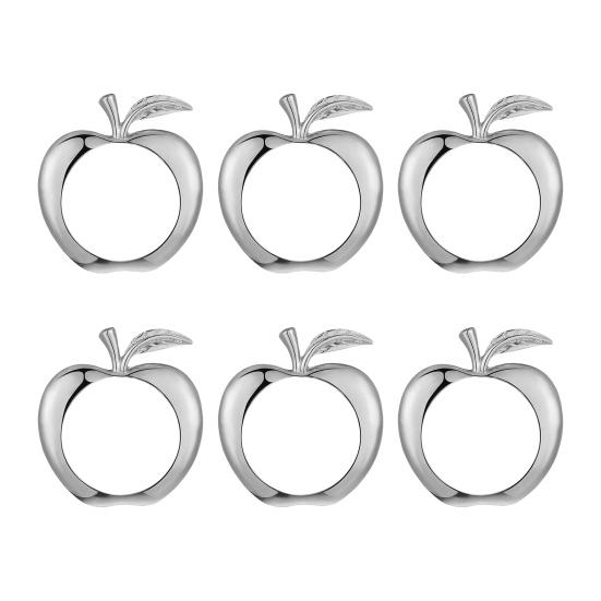 

6 шт. Кольца для салфеток в виде фруктов Кольца для салфеток на еврейский Новый год Декоративные держатели для салфеток из сплава для Рош ха-Шана Рождества Свадеб Вечеринок 6pcs