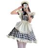 Checkered Maid Red and Perfect for Short Everyday Adult Socks [RPFLQ] Dress, Black, Cafes, Cosplay, Lolita, Sleeves, Wear, Moe, Halloween, Women's,