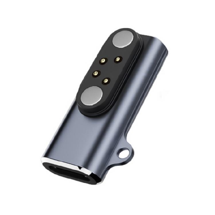 Portable Magnetic Charging Cord Connector Type C to 4pin Conversion Adapter for Wireless Bone Conduction Headphones