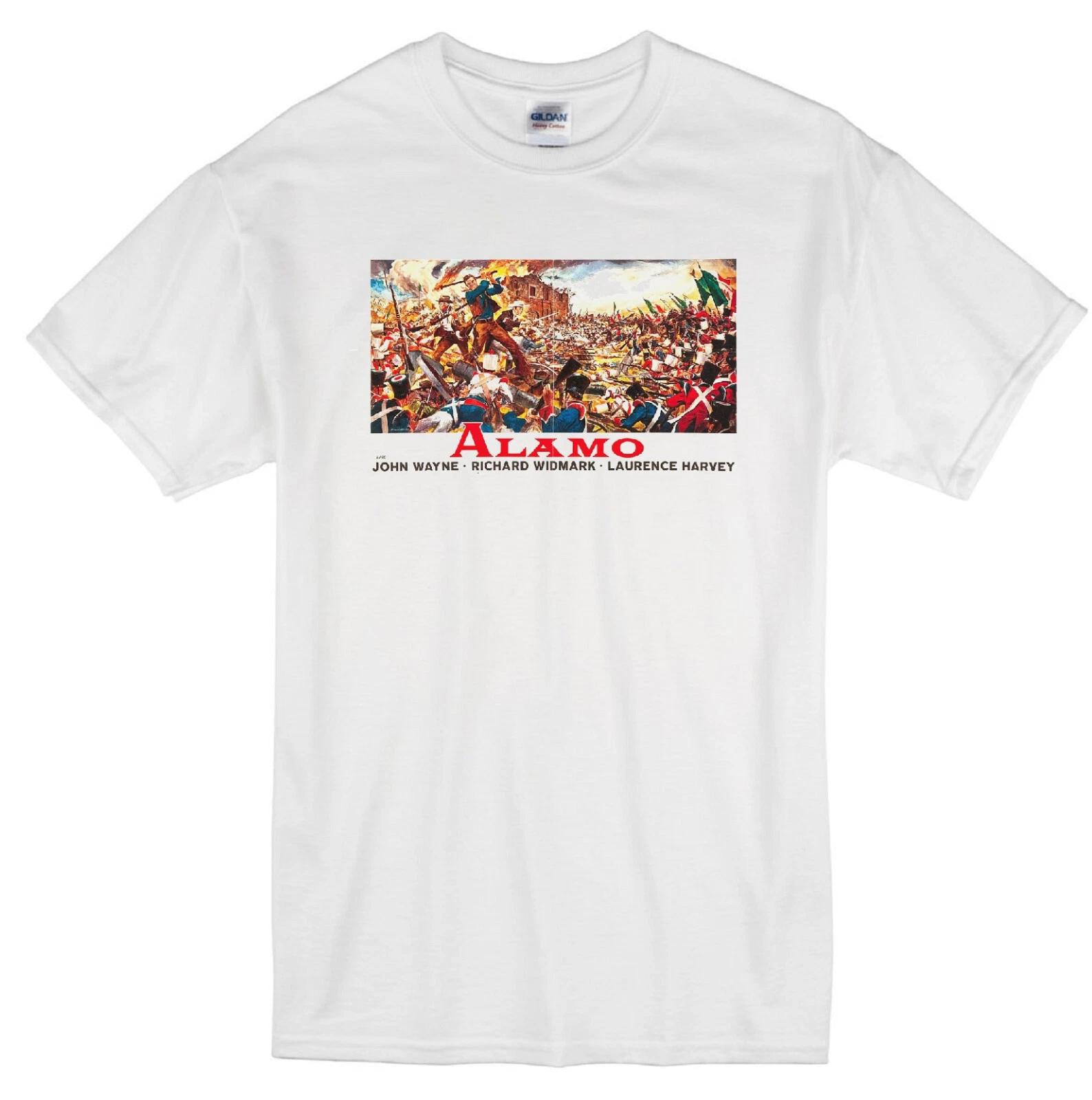 

THE ALAMO 1960 MOVIE JOHN WAYNE RICHARD WIDMARK DAVY CROCKETT WHITE T-shirt 3XL