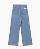 Jenyujeu Women'S Wise Pintuck Denim Pants - Blue