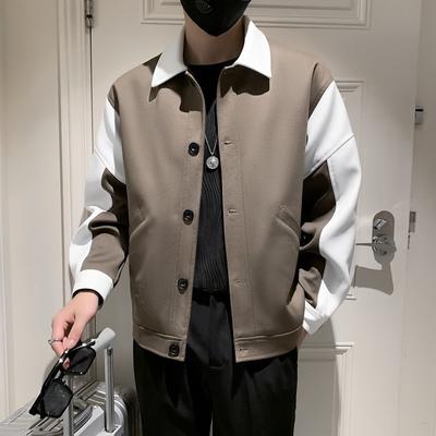 Jacket Men's Spring and Autumn Models New Splicing Trend Korean Version Men's Jacket To Wear Casual