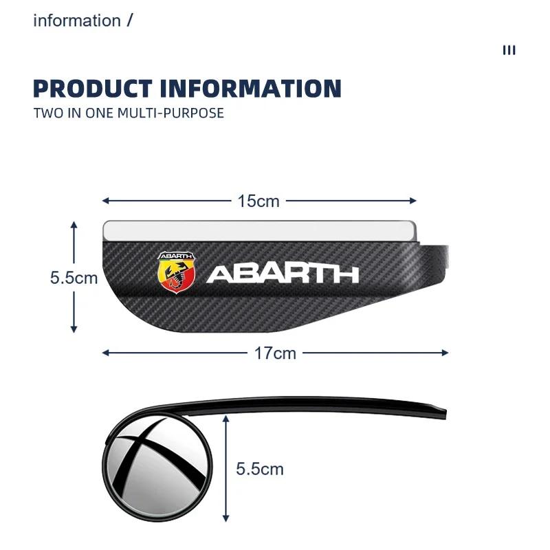 GAGBB1 Carbon Fiber Car Rearview Side Snow Sun Visor Rain Cover Car Mirror Accessories For Fiat Abarth 595 Abarth 500 Abarth 124 Spider