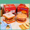 Wooden Play Food Set For Children Mini Sandwich And Burger Educational Toys For Kids Room Decor