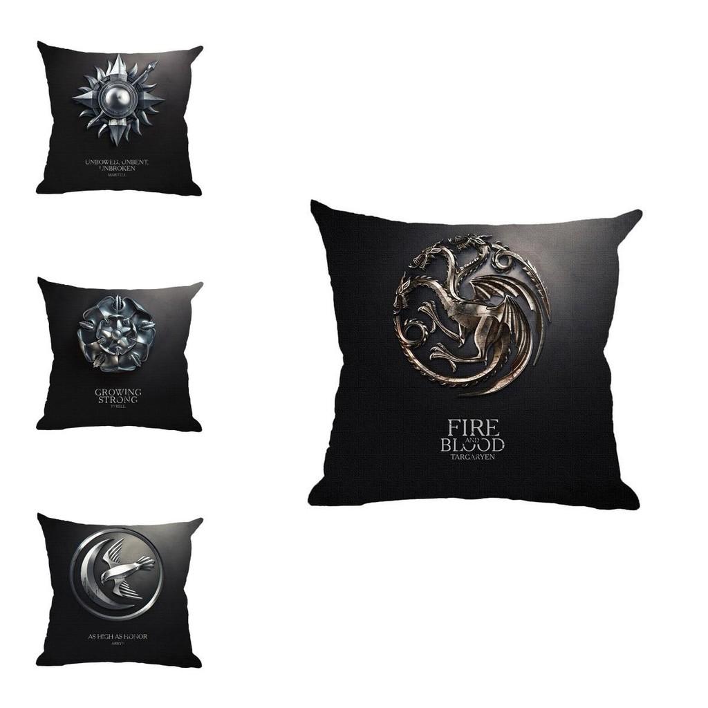 Luxurious Game Of Thrones Fire And Blood Throw Pillow Case For Elegant Home Decor