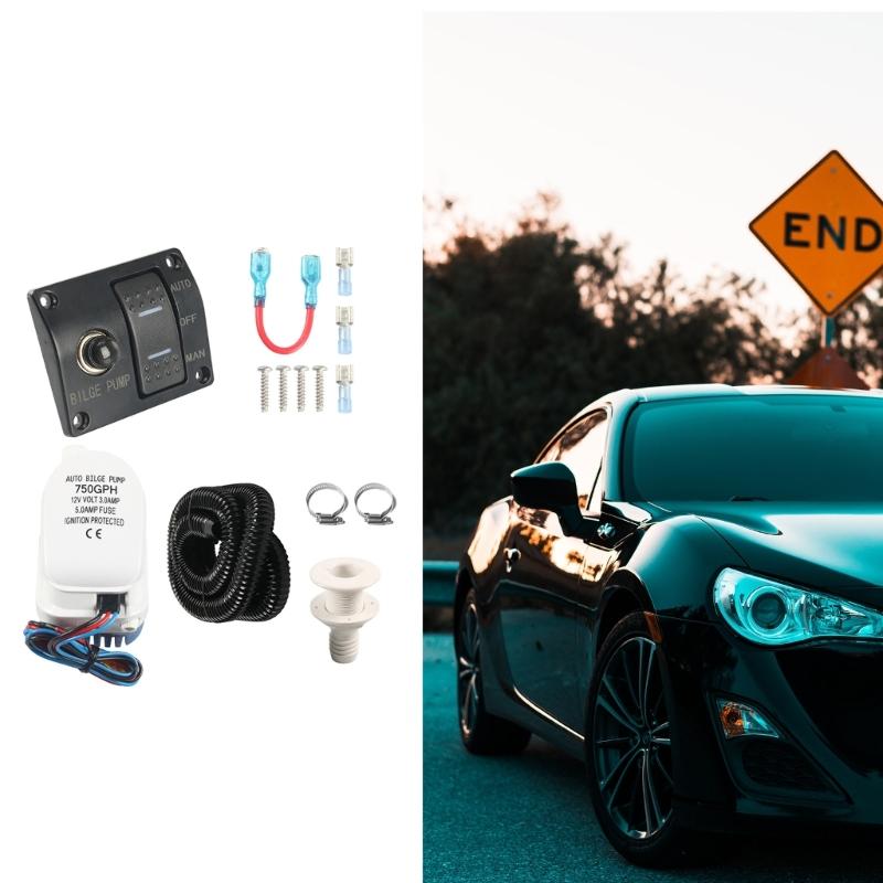 Bilge Pump Drain Kit Marine Bilge Pump Automatic Operation 1100GPH 750GPH For Sailboats Fishing Vessels