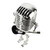 Vintage Microphone Guitar Robot Table Lamp Aluminum Retro Metal Robot Night Light for Bedroom Desk