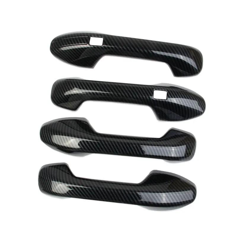 Door Handle Cover For Hyundai Palisade     Carbon Fiber Chrome Car Trim Sticker Styling Accessories Carbon Fiber
