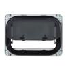 20x12In RV Window Tempered Glass UV Resistant Push Out Window with Support Rod and Sunshade Curtain for Campers Caravan Trailer