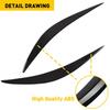 Headlight Eyelid Eyebrows Eye Lid Brow Gloss Black For Infiniti Q50 2014- EA