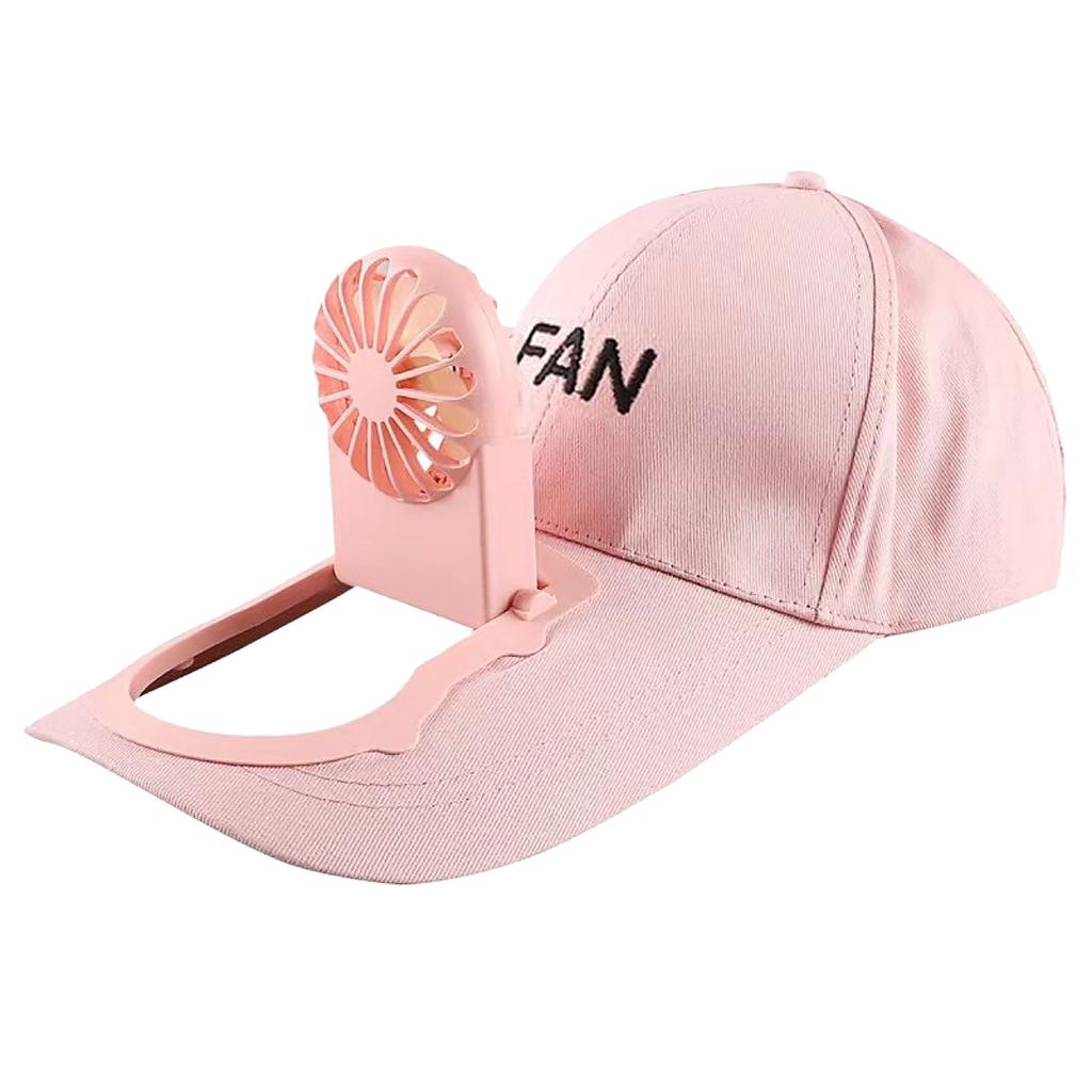 Portable Mini USB Rechargeable Fan Hat Outdoor Sun Protection Adjustable Cap with Detachable Fan for Hands-Free Cooling