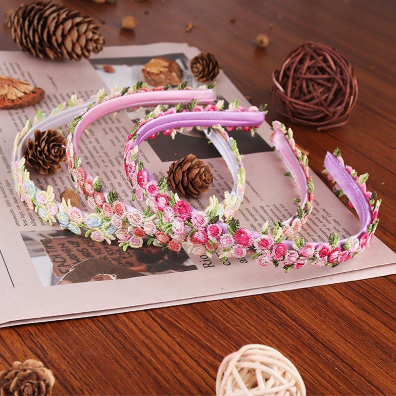 Boho Chic Daisy Girls Headbands Women Solid Embroidery Flower Hair Bands Kids Candy Chrysanthemum Headwear Hair Accessories