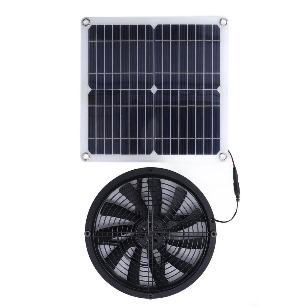 5V 10W Solar Panel Powered Fan Quite Operation Exhaust Ventilator Fan for Greenhouse RV Camping