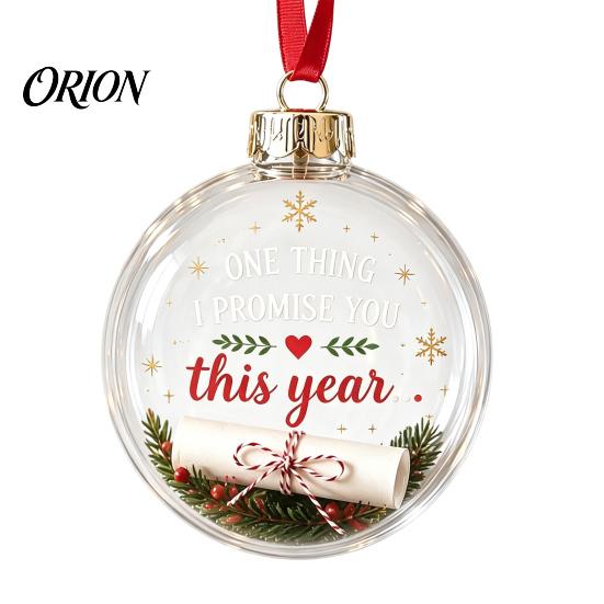 Fillable Christmas Ball Clear Acrylic Ball, DIY Transparent Ornament for Xmas Hanging Tree, Holiday, Wedding, Party, Home Decoration Lightweight