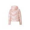Puma Classics Shine Down Logo Hooded Down Jacket Women Outerwear Pink 599144-15
