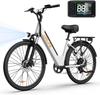 URLIFE 26" Electric Bikes for Adults, Mountain Bike with LCD Display, Removable Battery 250W Powerful Motor, 7-Speed Derailleur 80KM Max Range Ebike 