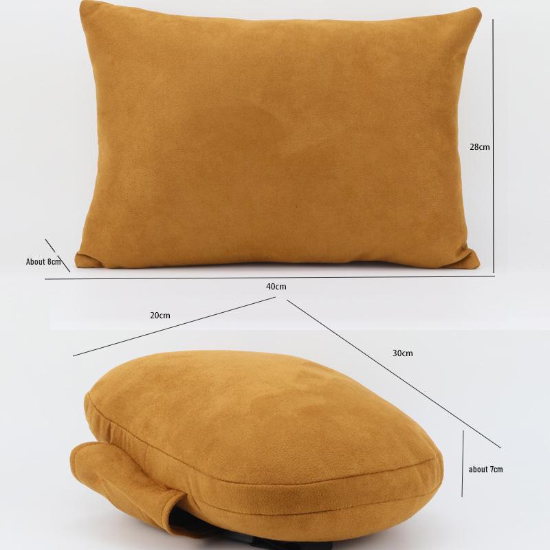 Car Suede Neck and Waist Pillow Set