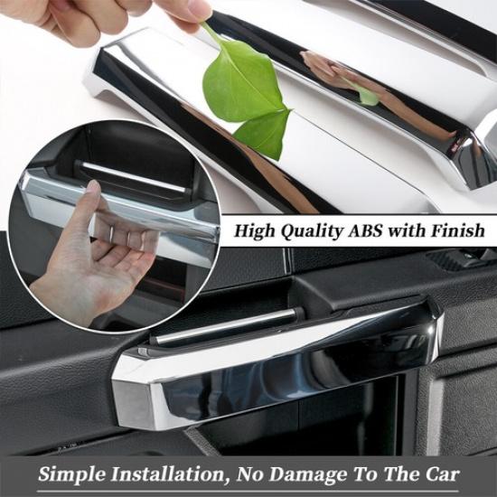 Dekorabdeckung für Innentürgriff Verkleidung für Ford F150 2-Türer 15-20 Chrom